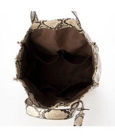 UNBILLION カシュカシュ cachecache / パイソン柄手提げトート