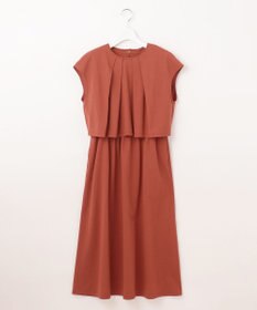 23区 【洗える】ドライコットンジャージー レイヤードワンピース