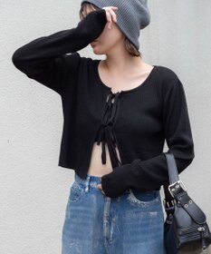 WEGO リボンリブカーディガン
