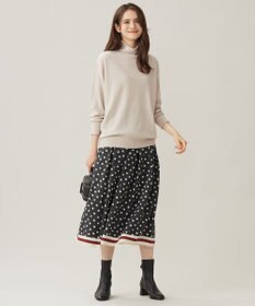 自由区 【洗える】ソフトウールハイゲージハイネック ニット