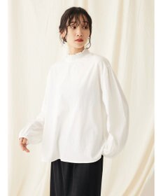 CRAFT STANDARD BOUTIQUE インドコットンシャーリングハイネックブラウス