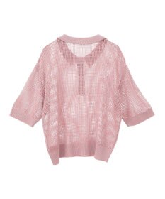 earth music&ecology メッシュポロニットプルオーバー