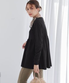 Tiaclasse 【洗える】ギャザーフレアニットチュニック