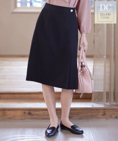 Tiaclasse 【ダブルクロス・洗える】アシンメトリープリーツスカート