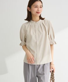 Green Parks タックショートスリーブブラウス