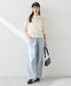 earth music&ecology メッシュポロニットプルオーバー