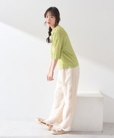 earth music&ecology メッシュポロニットプルオーバー