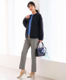 ANY SIS 褒めらレディストレッチ セミフレア テーパードパンツ