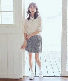 earth music&ecology メッシュポロニットプルオーバー