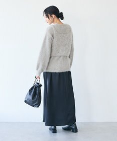 CRAFT STANDARD BOUTIQUE 洗える/ビスチェ付きシャギーニットプルオーバー