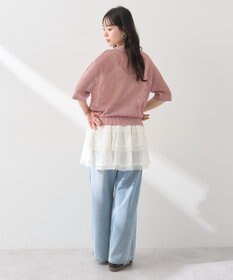 earth music&ecology メッシュポロニットプルオーバー