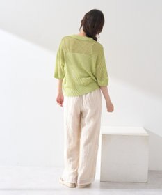 earth music&ecology メッシュポロニットプルオーバー