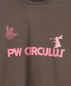 PW CIRCULUS 【吸水速乾 / UV遮蔽率99.5% UVカット / ストレッチ】【WOMEN】ラビットグラフィック ロングスリーブモックT ゴルフウェア レディース