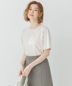 23区 【洗える】アンカーロゴプリント 半袖 Tシャツ