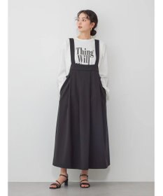 AMERICAN HOLIC 丈違いフロントタックジャンバースカート