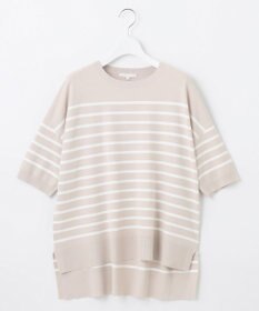 自由区 L 【接触冷感・UVカット・WEB限定カラーあり】クレープストレッチプルオーバー ニット