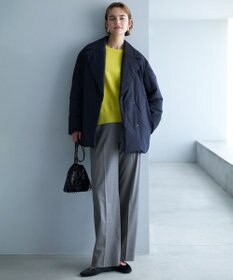 ICB 【洗える】T/Wブロード ワイドストレートパンツ