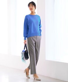 ANY SIS 褒めらレディストレッチ セミフレア テーパードパンツ