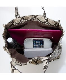 UNBILLION カシュカシュ cachecache / パイソン柄手提げトート