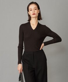 ICB 【洗える】エクストラファインメリノ Vネックプルオーバー