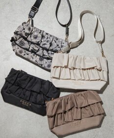 TOCCA 【美人百花掲載】【新色登場】FRILL POCHETTE ポシェット ベージュ系
