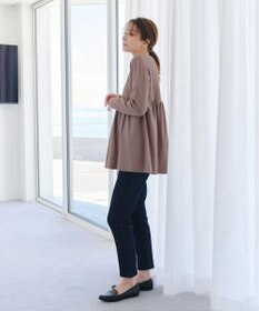 Tiaclasse 【洗える】ギャザーフレアニットチュニック