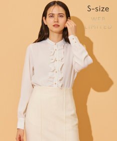 BEIGE， 【WEB限定・S-size】STOW / フリルブラウス