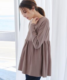 Tiaclasse 【洗える】ギャザーフレアニットチュニック