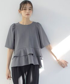 組曲 S ご好評につき追加生産【WEB限定】ジョーゼットジャージーティアード ブラウス