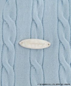 Green Parks チャーミーキティ／衿付き半袖ケーブルニット