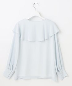 自由区 【XSサイズ～/洗える】ロイヤルシフォン ラッフルブラウス