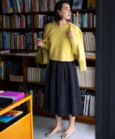 組曲 L 【WEB限定】フラッフィーファー パフスリーブニット