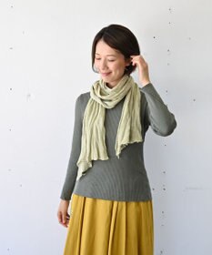 AND WOOL 〈上質な素材と手仕事から生まれた優しいニット〉シルクリネンのストール