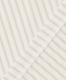 自由区 S 【接触冷感・UVカット・洗える】ストライプコットンハイゲージフレアスリーブ カットソー