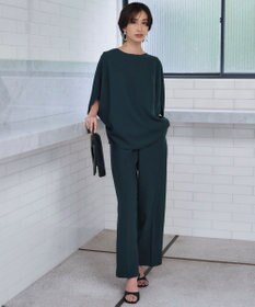 ICB 【新色追加・WEB限定カラーあり・UVケア・接触冷感・速乾・防シワ・洗える】FluidBackSatin ドルマンスリーブブラウス