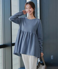Tiaclasse 【洗える】ギャザーフレアニットチュニック