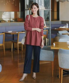 Tiaclasse 【洗える】ギャザーフレアニットチュニック