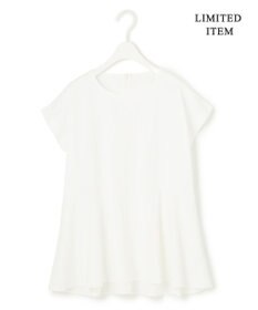 ICB L 【WEB限定・洗える】綿エステル天竺 へプラムカットソー