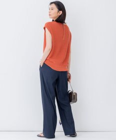 23区 【STORY7月号掲載/洗える】コットンアセテート バックボタン ニット