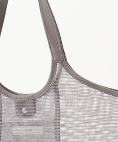 ANY ギンガムチェック巾着付メッシュトートバッグ