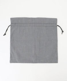 ANY ギンガムチェック巾着付メッシュトートバッグ