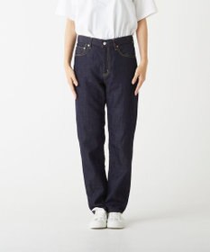 caqu FS linen tapered straight リネンテーパードストレートデニム