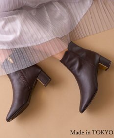 Dominic3 サイドカット レザーショートブーツ