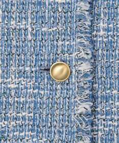 自由区 ファンシーノットツイードノーカラー ジャケット