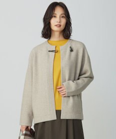 J.PRESS LADIES L RACOON カーディガン ベージュ系