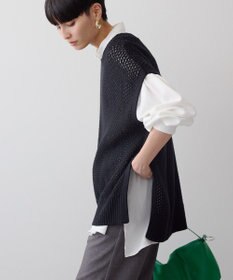 AMERICAN HOLIC ＳＥＴ　イージーケアギャザーシャツ＋ニットベスト