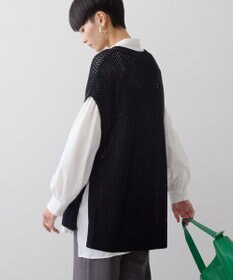 AMERICAN HOLIC ＳＥＴ　イージーケアギャザーシャツ＋ニットベスト