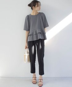 組曲 S ご好評につき追加生産【WEB限定】ジョーゼットジャージーティアード ブラウス