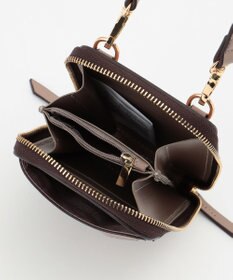 LA BAGAGERIE 【veganview】v piece mesh smartphone shoulder bag