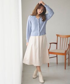 Feroux 【洗える】シャイニーフレアスカート